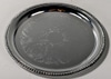 Engraved Round Metal Serving Tray