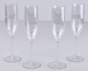 Set of 4 Plastic Champagne Flutes