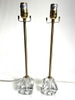 Chrome and Glass Etched Lamp