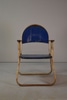 Folding Blue Metal Garden Chair