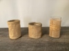 Burlap Glass Cylinder