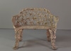 White Decorative Cast Iron Garden Bench