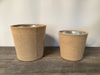 Burlap Galvanized Metal Pail A