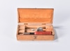 Wooden Exacto Tool Box with Hand Drill and Exacto Knife