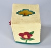 Tissue Box Cover w/ Flower Motif