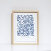 Small Framed Print: Comfort Blue