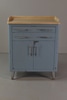 Blue Medical Cabinet w/ 2 Drawers & Two Doors