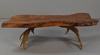 Live Edge Coffee Table w/ Antler Feet