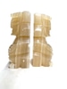 Ivory Onyx Aztec Bookends