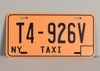 Faux Yellow Taxi New York License Plate