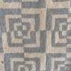 4.5x5.5 Cream and Light Green Square Rug