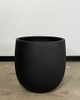 Campania Med Guilford Black Fiberglass Planters