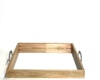 Light Wood and Mirror Tray