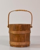 Wood Bucket w/ Two Wood Bands & Handle