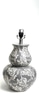 Gray Porcelain Floral Asian Inspired Lamp