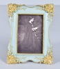 Mint Green and Gold Picture Frame with Photo of young Woman