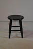 Low Wood Four Legged Stool, Black