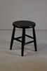 Low Wood Four Legged Stool, Black