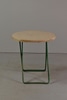 Patio Occasional Folding Table w/ Green Metal Base