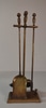Brass Fireplace Tool Set: 3 Tools w/ Stand