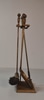 Brass Fireplace Tool Set: 3 Tools w/ Stand