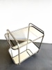 Rounded Silver 2 Tier Bar Cart