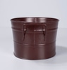 Oval Metal Cachepot w/ Two Side Handles