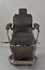 Barber Chair with Grey Upholstery