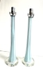 Creamy Blue Glass Lamp