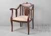 Carved Wood Chair with Mother of Pearl Inlay