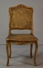 Louis XV Painted Gold Chair with Caned Seat and Back