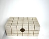 Off-white Shagreen Box with Bronze Inlay and Hardware