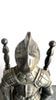 Silver Knight Fireplace Tools