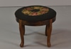 Footstool with Needlepoint Upholstery