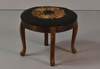 Footstool with Needlepoint Upholstery