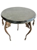 Black Marble & Bronze Swan Side Table