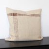 Brown Leather Accent Throw Pillow