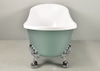 Green Metallic Clawfoot Bathtub