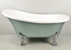 Green Metallic Clawfoot Bathtub
