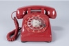 Red Rotary Desktop Phone; AT&T