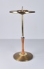 Standing Brass Ashtray with Amber Dish