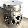 Silver Ceramic Outdoor Side Table