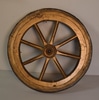 Gold Painted Wagon Wheel
