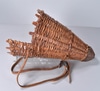 Wicker Backpack with Two (2) Leather Shoulder Straps