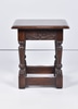 Wood Stool with Turned Legs