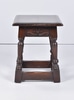 Wood Stool with Turned Legs