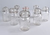 Clear Glass Mason Jars w/ Glass Lid and Clamp