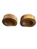 Wood oval round bookends