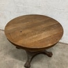 Vintage Round Wooden Pedestal Table