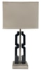 Lampshade; white raw silk, rectangle shape